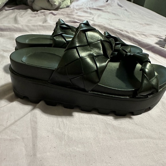 Black Platform Sandals - Picture 2 of 5